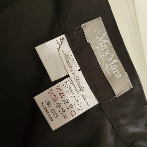 MaxMara Pure 100% Silk Skirt, Navy Size 10 - Picture 4 of 6